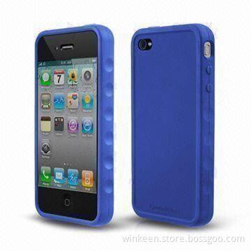 Silicone Cases, Suitable for Apple's iPhone 4S, Available in Blue